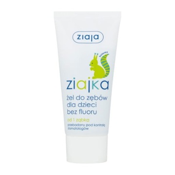 ZIAJA ZIAJKA ŻEL DO ZĘBÓW DLA DZIECI BEZ FLUORU OD 1 ZĄBKA 50ML