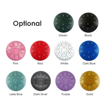 6-дюймовый стальной барабан для языка, 11 нот, барабан для хэндпана