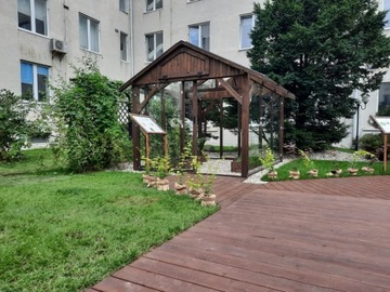 Экологическая деревянная теплица с закаленным стеклом