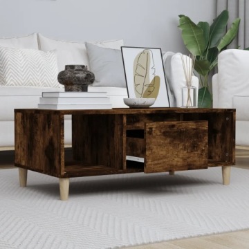 VidaXL Кофейный столик, дымчатый дуб, 90x50x36,5