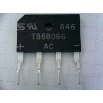 Mostek 6A 6.0A 600V PLASKI TS6B05G x5
