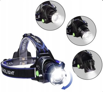 LATARKA CZOŁOWA LED ZOOM CREE XM-L T6 CZOŁÓWKA