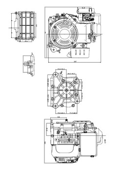 Двигатель Loncin LC165F-3H, 15 мм/29 мм