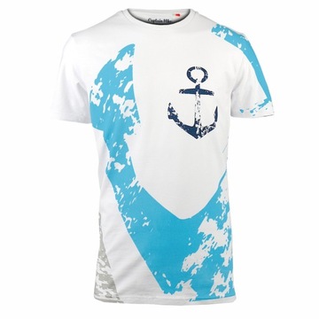 Koszulka bawełna turecka męska biała T-shirt XL