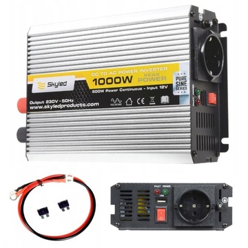 PRZETWORNICA SAMOCHODOWA NAPIĘCIA 12V 230V 1000W