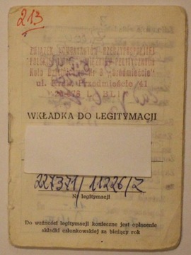 WKŁADKA DO LEGITYMACJI