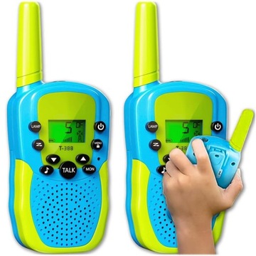 РАЦИЯ ДЛЯ ДЕТЕЙ НА КОРОТКОВОЛНОВОЙ ПУТЕШЕСТВИИ, ЖК-ДИСПЛЕЙ, ДЕЙСТВИЕ 3 КМ, 2 ШТ.