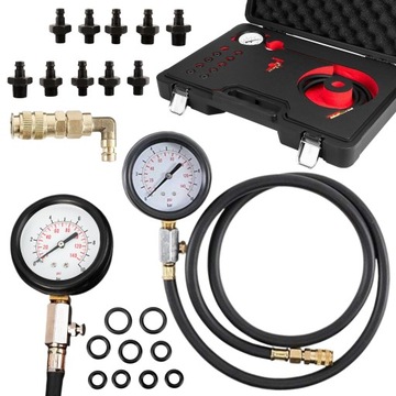 NEO ZESTAW TESTER MIERNIK CIŚNIENIA OLEJU 12ELEMENTÓW DIESEL WALIZKA 11-266