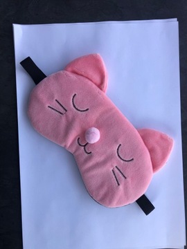 Маска для сна для глазного пузыря, релаксация для сна, котенок, розовый, олдман, плюш