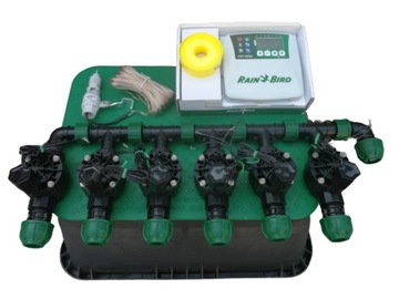 Zestaw automatycznego nawadniania Rain Bird 6 sekcji sterownik TM2 +czujnik