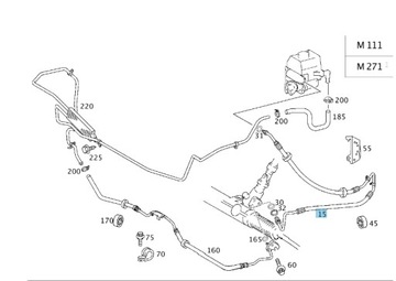 PRZEWÓD WSPOMAGANIA MERCEDES W203 A2034661581