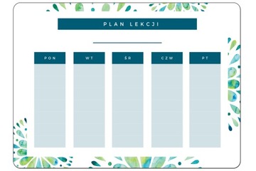 PLAN LEKCJI, ZAJĘĆ TABLICA MAGNETYCZNA NA LODÓWKĘ