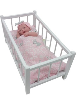 Куколка 45 см, одежда тёмно-розовая.