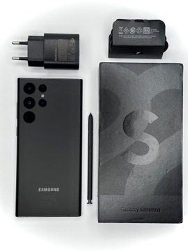 Mega Zestaw Premium Oryginalny Samsung S22 Ultra 5G 128gb Czarny