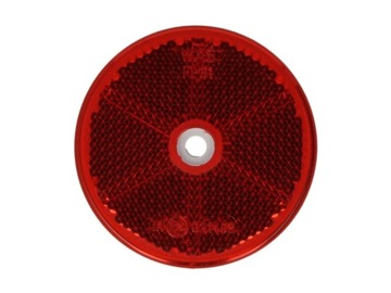 Światło odblaskowe okrągły (czerwony, Przykręcane, śr.: 61mm)