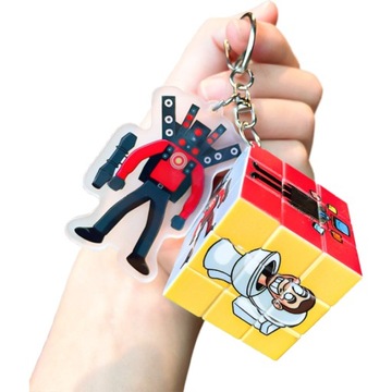 ORYGINALNA SKIBIDI TOILET TITAN CAMERAMAN KLASYCZNA KOSTKA RUBIKA + BRELOK