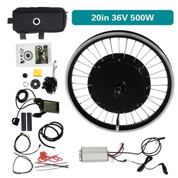 Комплект для переоборудования велосипеда, переднее колесо 20 дюймов, 500 Вт, 36 В, 5 скоростей