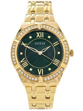 DAMSKI ZEGAREK GUESS GW0033L8 COSMO GLAMOUR ZŁOTY CYRKONIE NA BRANSOLECIE