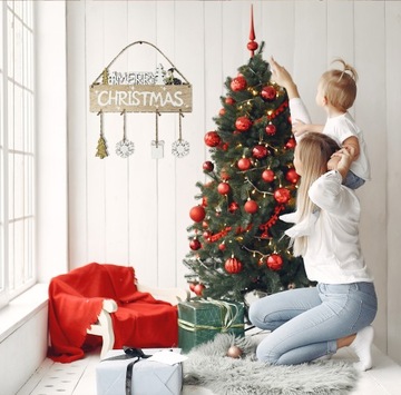 DEKORACJA ŚWIĄTECZNA NA DRZWI ŚWIĘTA TABLICZKA