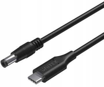 Kabel zasilający do laptopów Unitek, 65W USB-C - DC 5.5 x 2.5 mm