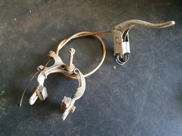 ВИНТАЖНЫЙ ВЕЛОСИПЕДНЫЙ ТОРМОЗНОЙ КОМПЛЕКТ ROMET ПЕРЕДНЯЯ РУЧКА PRL