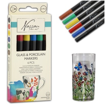 Ручки для стекла, фарфора, керамики, живописи, декорирования, 6 шт.