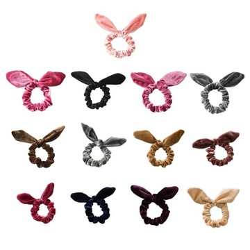 13 szt. Aksamitne uszy króliczka Scrunchies z