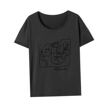 T-shirty damskie Stroje damskie Moda damska Casual Odzież sportowa Okrągły dekolt S
