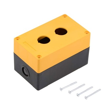 Kaseta sterownicza obudowa żółta 2x otwór 22mm