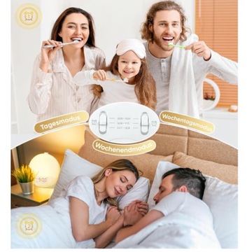 BUDZIK ŚWIETLNY LAMPA RGB RADIO FM NOCNA CYFROWE OBUDZENIE KOLORY DIOD LED