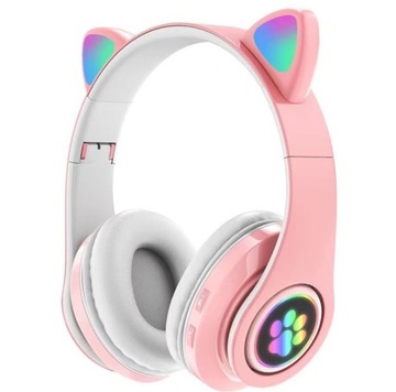 НАУШНИКИ ДЛЯ ДЕТЕЙ Кошачьи ушки Bluetooth B39 LED