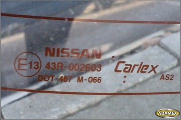 NISSAN ALMERA N15 2.0D 97R SEDAN - SKLO (OKNO) ZADNÍ