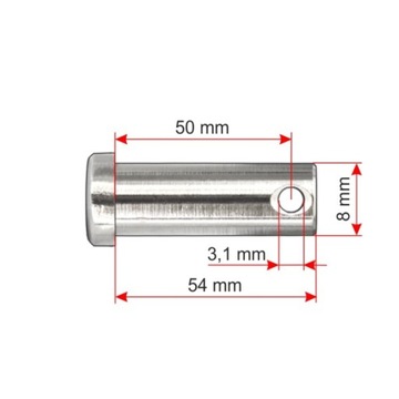 8x54 ШТИФТ ШТИФТ ПЕРЕХОДНИК НЕРЖАВЕЮЩИЙ НЕРЖАВЕЮЩИЙ