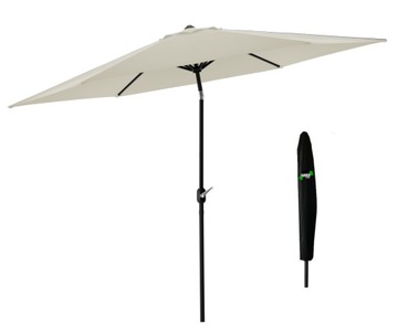 PARASOL OGRODOWY SKŁADANY 3 M SKOŚNY 3 BEŻOWY
