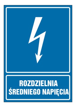 Naklejka ZTE-171 ROZDZIELNIA ŚREDNIEGO NAPIĘCIA