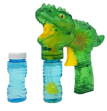 ŚWIECĄCY DINOZAUR BAŃKI MYDLANE APARAT DO ROBIENIA BANIEK DINO