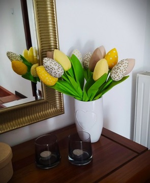 Тюльпаны из ткани, сшитые, букет РУЧНАЯ РАБОТА.