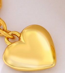 Kolczyki ze stali chirurgicznej złote wiszące serduszka elegancki prezent