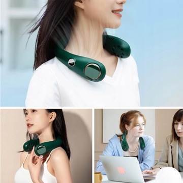 ШЕЙНЫЙ ВЕНТИЛЯТОР ПОРТАТИВНЫЙ БЕСПРОВОДНОЙ КОНДИЦИОНЕР ВОЗДУХА 360° USB