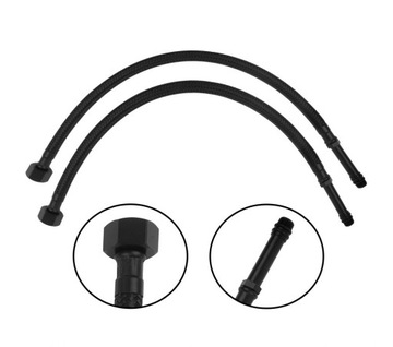 Wężyki do baterii wody CZARNE BLACK M10 3/8 80cm