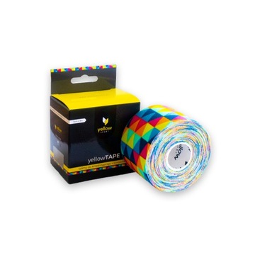 yellowTAPE Taśma Tęczowe Trójkąty tejp plastry kinesiology taping 5cmx5m