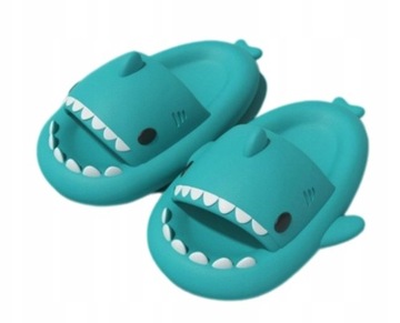 GRUBE KLAPKI NA BASEN REKINY ANTYPOŚLIZGOWE KAPCIE SHARK MORSKIE 42-43