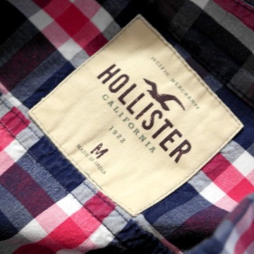 HOLLISTER _ PIĘKNA W KRATĘ KOSZULA Z LOGO _ M/L