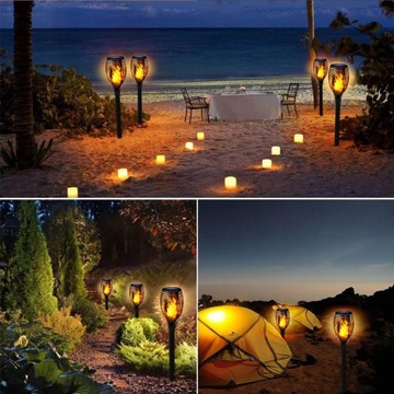 СОЛНЕЧНЫЙ ФАКЕЛ СВЕТОДИОДНАЯ ЛАМПА ПЛАМЯ ЭФФЕКТ ОГНЯ x4