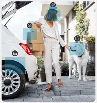 Солнечная камера для улицы, вращающаяся, 2K, 3MPx, 4x Zoom, 3 шт., с батареями 5200 мАч