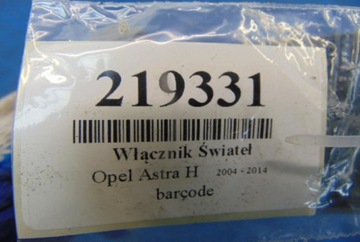 OPEL ASTRA H 1.9CDTI KOMBI SPÍNAČ SVĚTEL 13198923