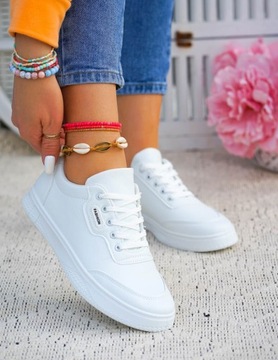 Белые кроссовки Кроссовки Кожаная спортивная обувь Fashion 37