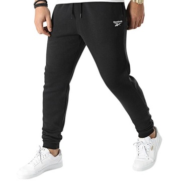 REEBOK spodnie dresowe męskie sportowe Joggery bawełniane czarne XL