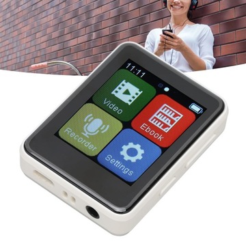 mp3-плеер Bluetooth 5.0 1,77-дюймовый экран Hi-Fi FM-радио ворчание