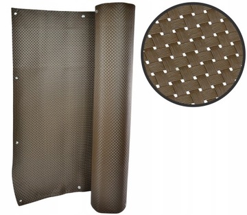 Балконное покрытие для балюстрады из техноротанга BROWN UMBRA на заказ.